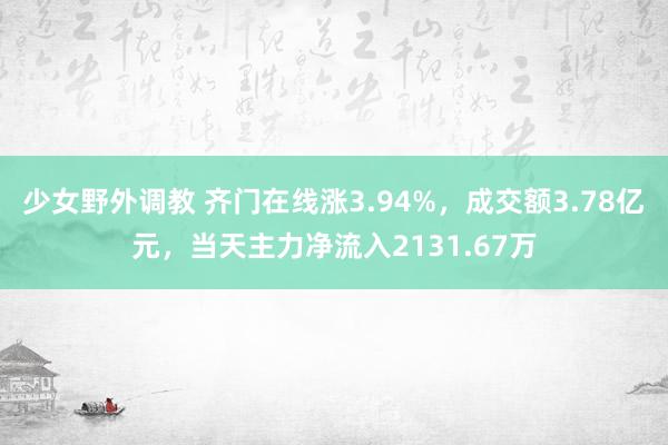 少女野外调教 齐门在线涨3.94%，成交额3.78亿元，当天主力净流入2131.67万