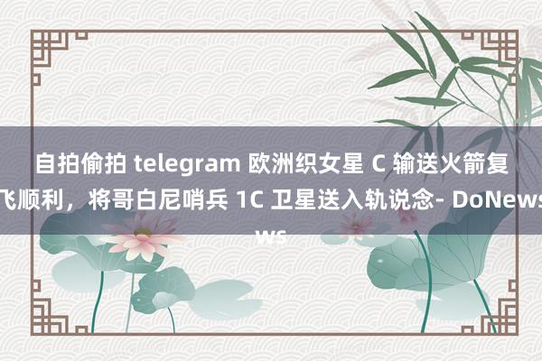 自拍偷拍 telegram 欧洲织女星 C 输送火箭复飞顺利，将哥白尼哨兵 1C 卫星送入轨说念- DoNews